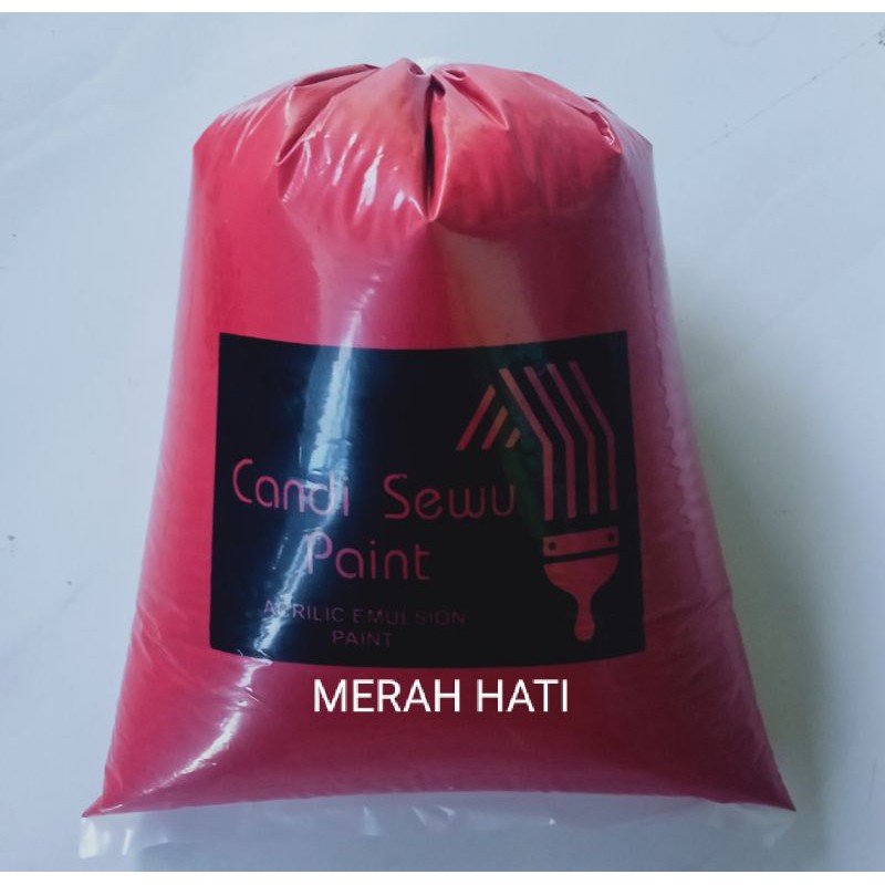 cat tembok 1 kg warna merah hati// KWALITAS SUPER