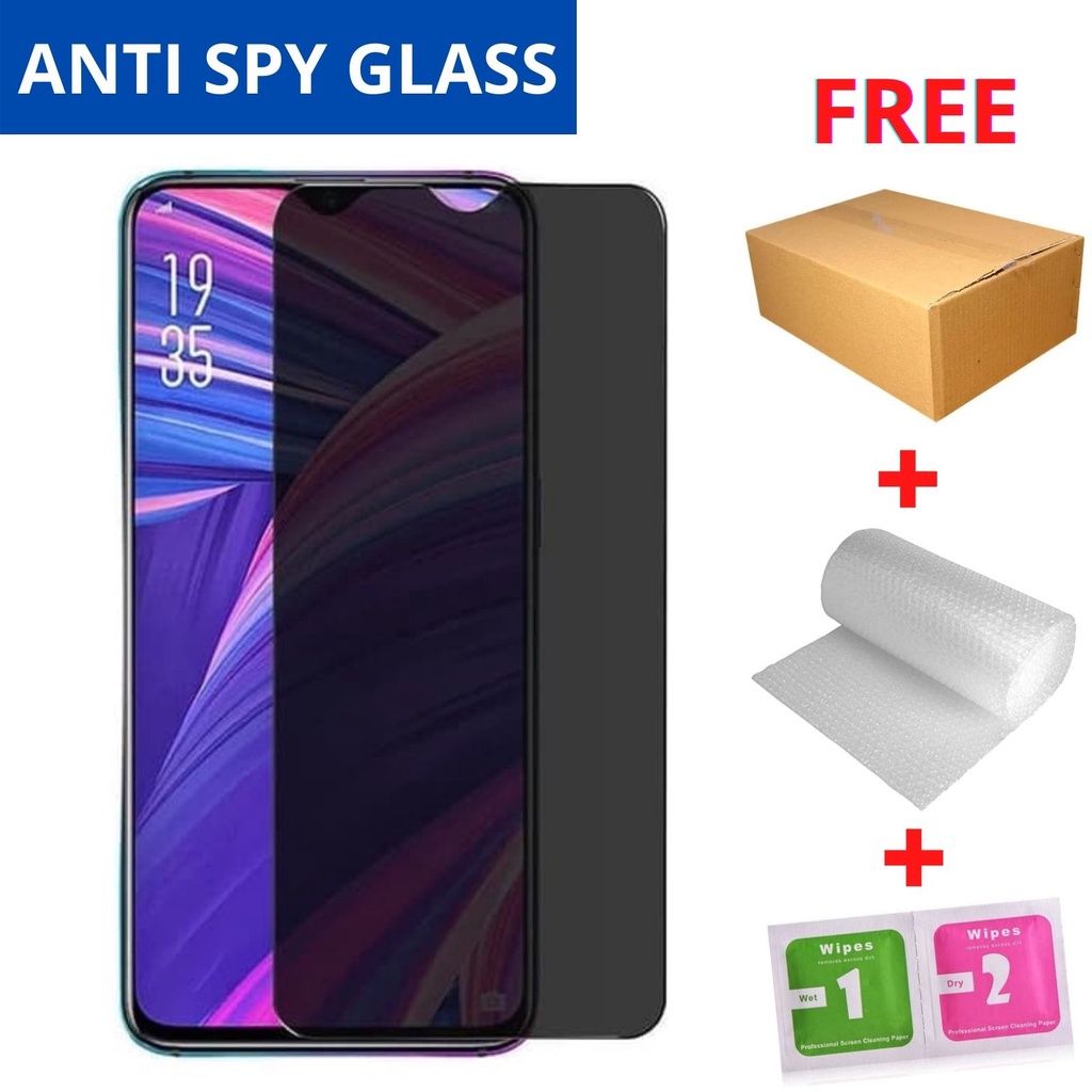 Anti SPY Glass Xiaomi Poco M3 - Redmi 9A 9C 9T 9 - Redmi Note 8 Pro - Tempered Glass Privacy Kaca