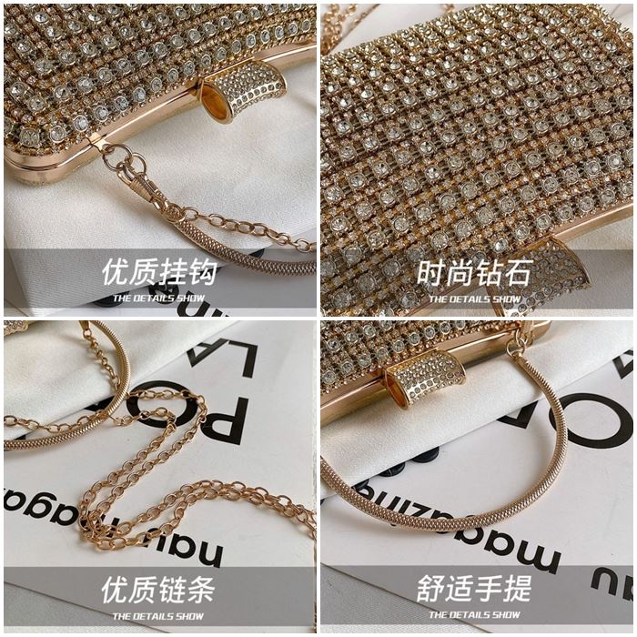 GI 12110B RISCE TAS CLUTCH PESTA ELEGANT MEWAH IMPORT WANITA CEWEK PEREMPUAN JAKARTA BATAM BLING BLING