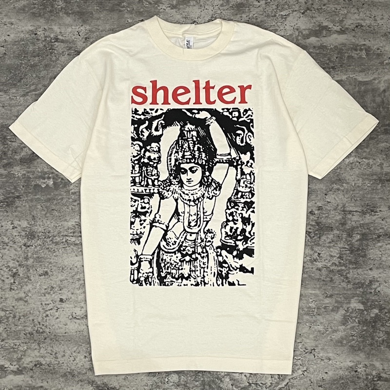NOOV MUSIC Tshirt Baju Kaos Shelter - Logo Tshirt - Cream