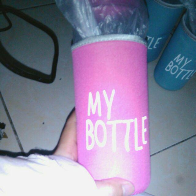 Promo Turun Harga Free New Pouch / Realpic My Bottle Bening + Pouch / Infused Water / Botol Tritan