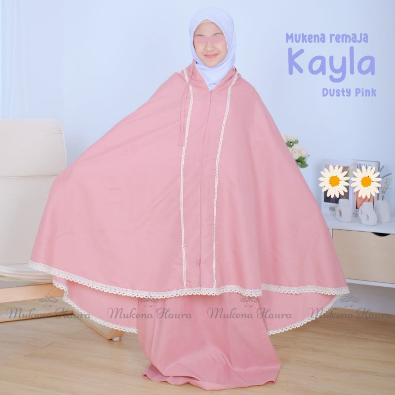 Mukena Remaja Tanggung Kayla 2in1 Resleting Dagu