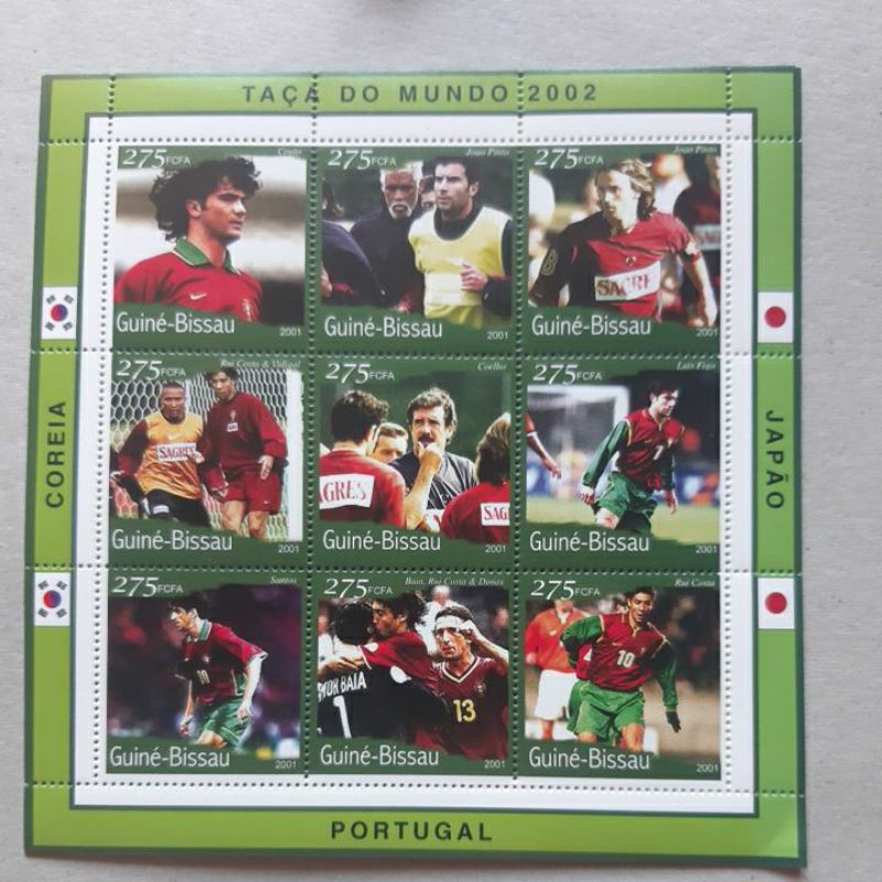 

Perangko Guine Bissau world cup 2002 Japan Korea sheet 9 prangko
