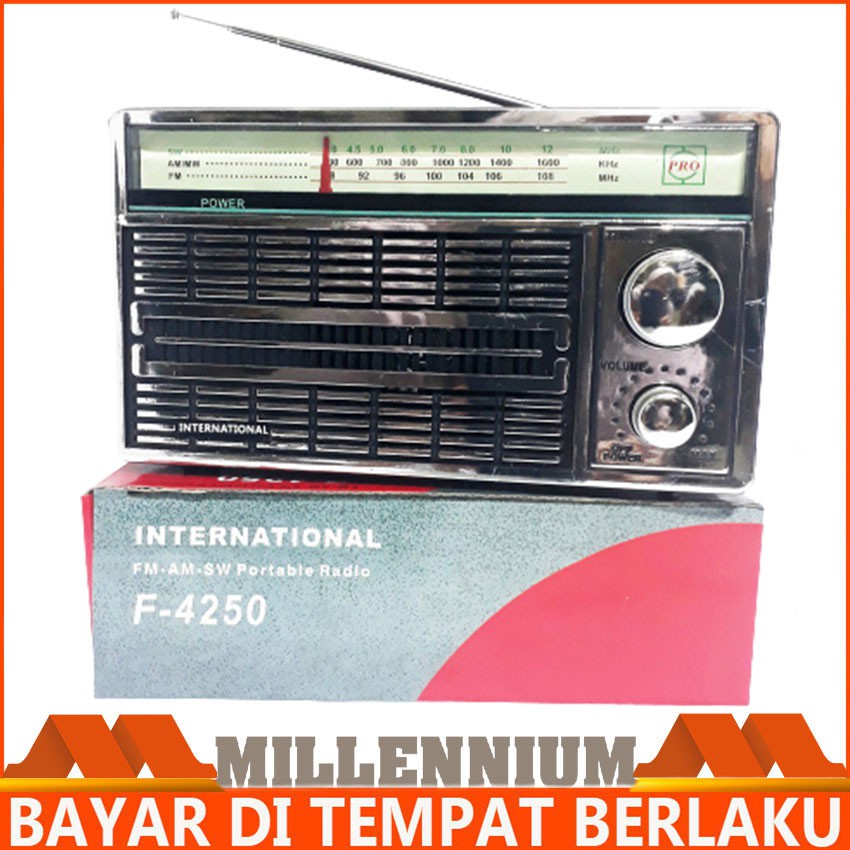 Radio Antik International AC/DC CR-4250 AC DC / Radio Jaman Dulu FM AM SW