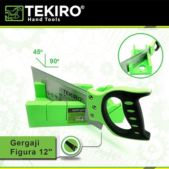 Gergaji tangan figura 12 inch tekiro alat pertukangan gergaji tangan gergaji manual gergaji