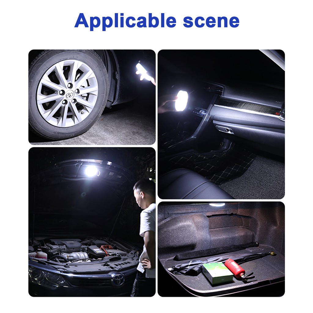 10 LED 3 Warna Car Reading Light Lampu Baca Mobil LED Lampu Tipe Sentuh Dengan Port Charger USB Pengisian Car Roof Light Ceiling Magnet Lamp