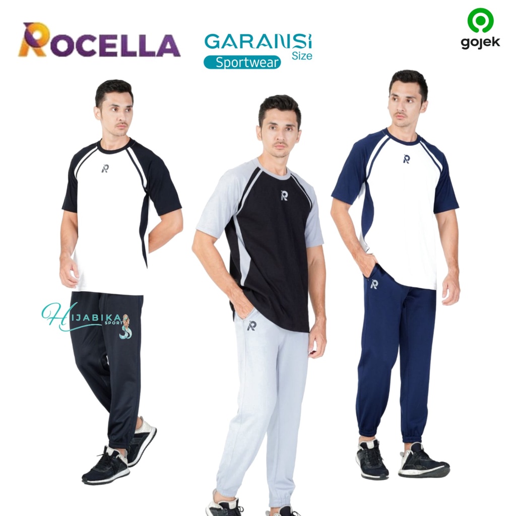 Baju Kaos Seragam Setelan Olahraga Jogging Volly Bersepeda Pria Guru Jumbo Lengan Pendek Celana Panj