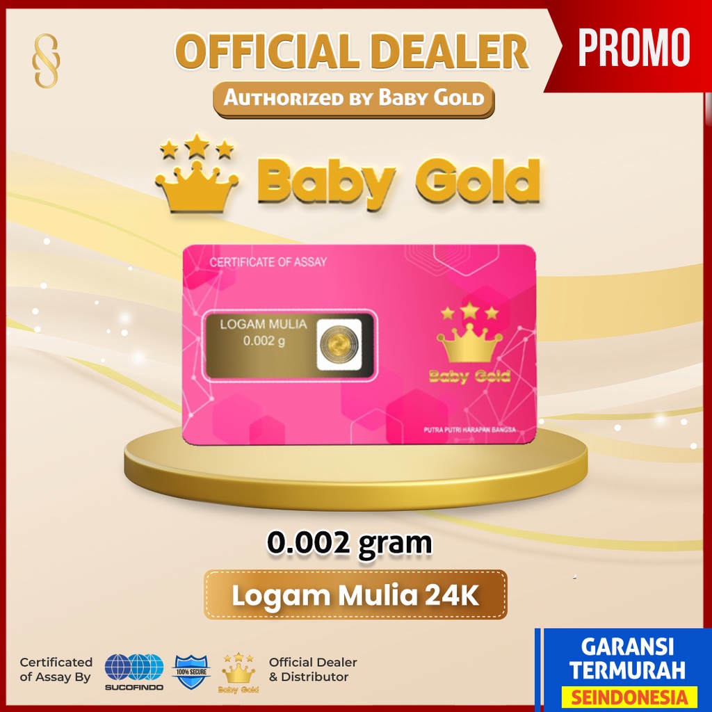(GARANSI TERMURAH) Baby Gold Mini Gold Emas 0.002 Gram