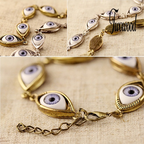 Gelang Rantai Desain Angel Evil Eye Untuk Unisex