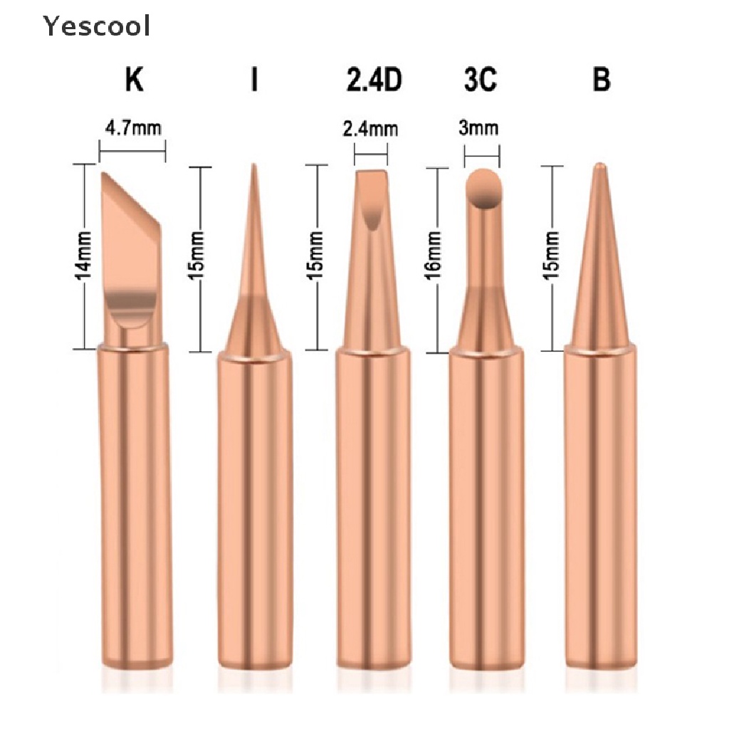 Yescool Kepala Solder Elektrik Bahan Tembaga Murni Seri 900M