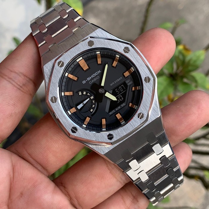 Jam Tangan G-Shock GShock GA-2100 GA2100 Rose Original Silver Gen3