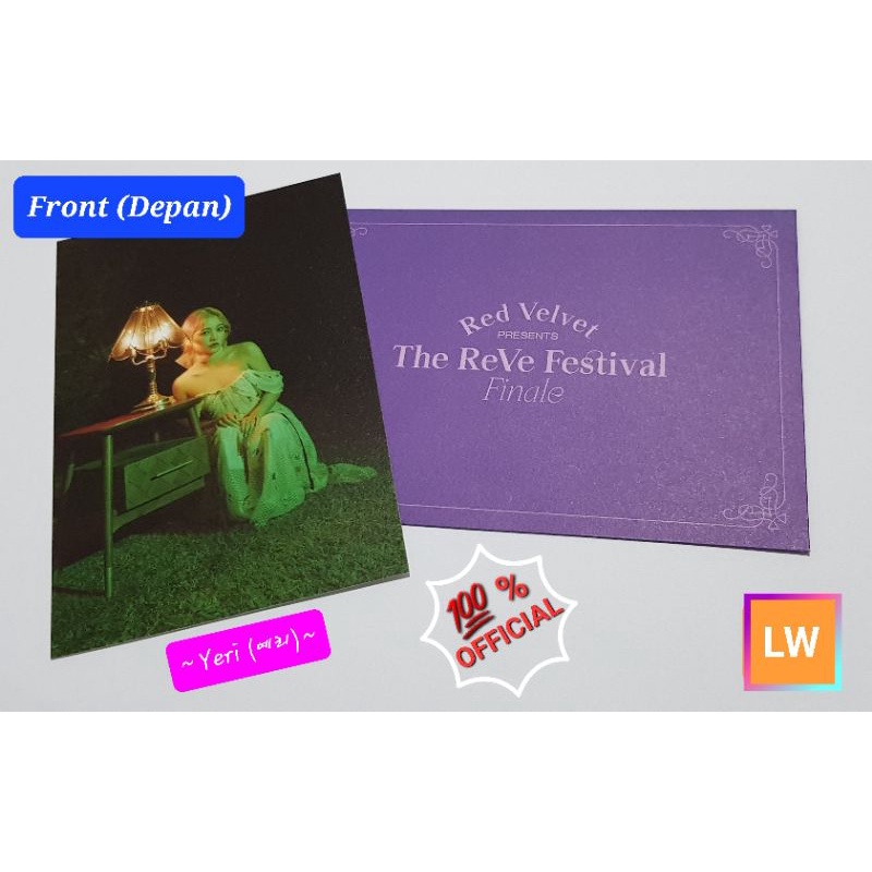 [OFFICIAL] RED VELVET POSTCARD - Album The Reve Festival Finale (Yeri)