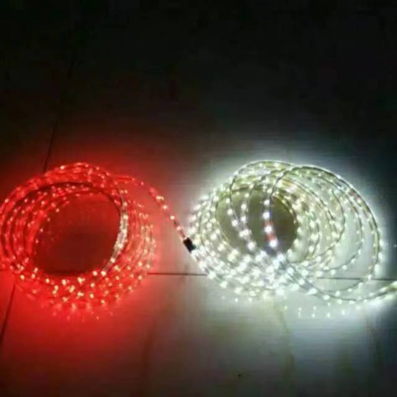 LAMPU LED STRIP 5050 MERAH PUTIH PANJANG 2METER 4 METER 6METER 8METER + ADAPTOR LAMPU AGUSTUS