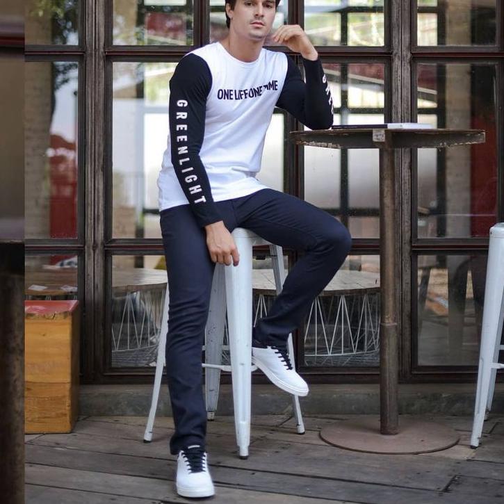 Kaos Lengan Panjang Greenlight 70239 ~ Kaos Distro Lengan Panjang ~ Kaos Distro Pria ~ baju Kaos <