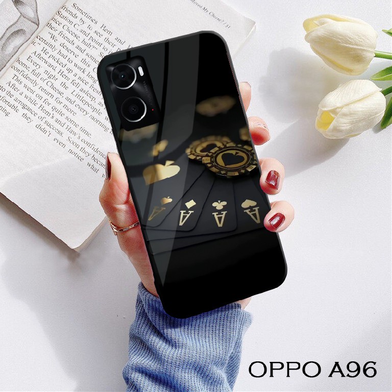 Softcase Glass Oppo A96 [A229] - Softcase Mirror - Softcase Kaca Oppo A96 - Softcase Glass - Softcas