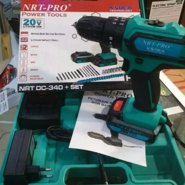 MESIN BOR CORDLESS NRT PRO DC-340 20V