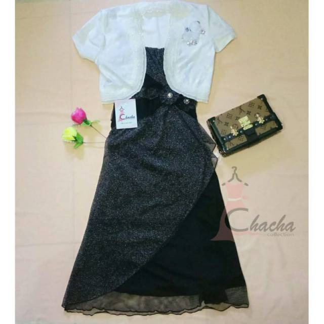 Dress Hitam Putih / party dress / dress wanita / dress party / dress blink / midi dress / dress