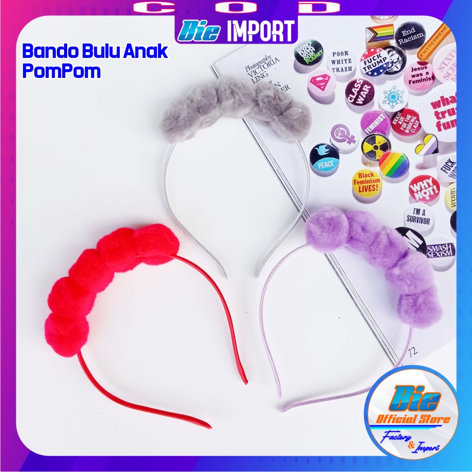 Bando Anak Pompom Korea Style Impor Best Seller