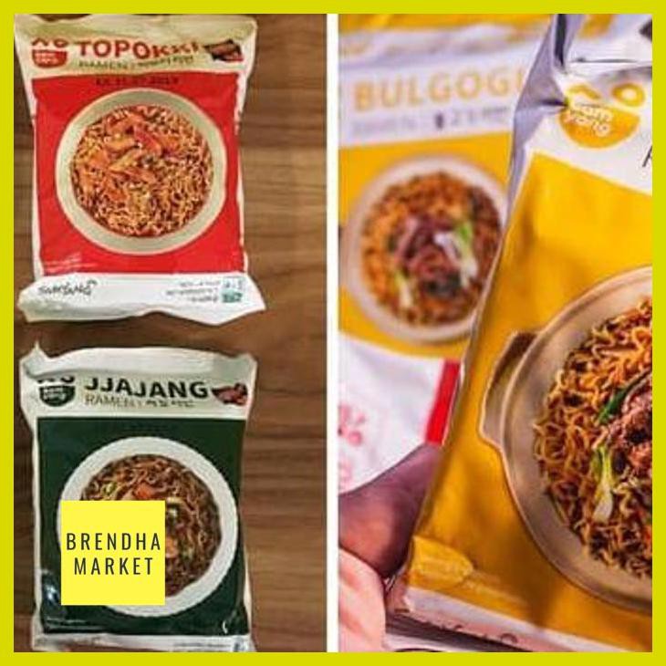 

[ Halal - New Samyang Ramen Topokki, Bulgogi, Kimchi, Jjajang - Jjajang]