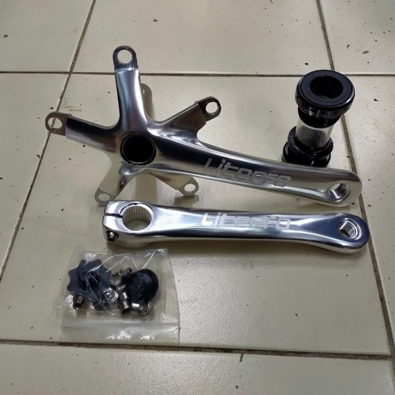 CRANK ARM LITEPRO + BB HT2 ORIGINAL SILVER