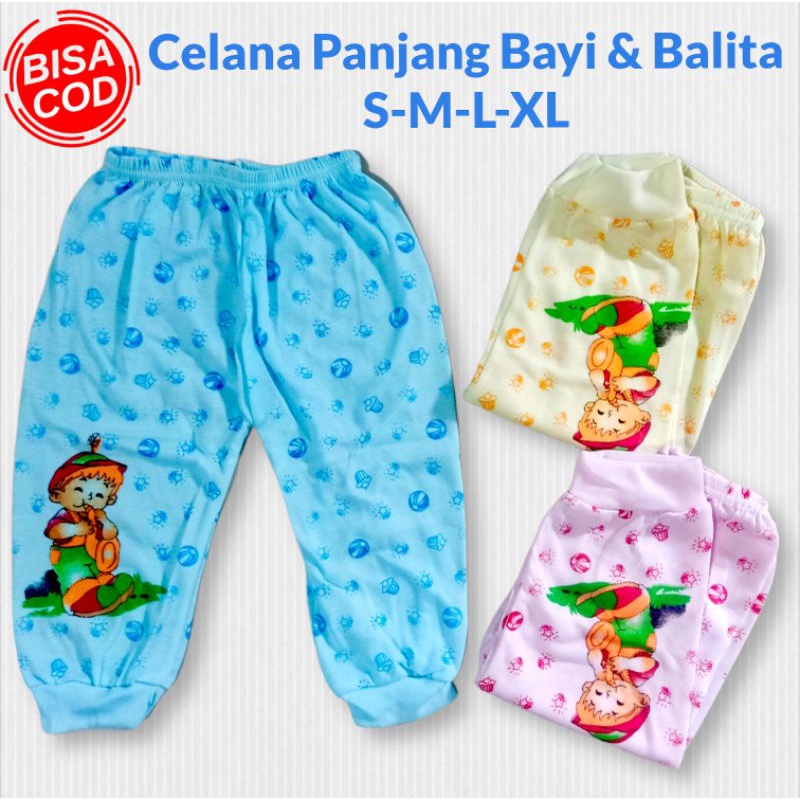 Celana Panjang Bayi Balita Ukuran S-M-L-XL Usia 0-5 Tahun Murah Harga Grosir