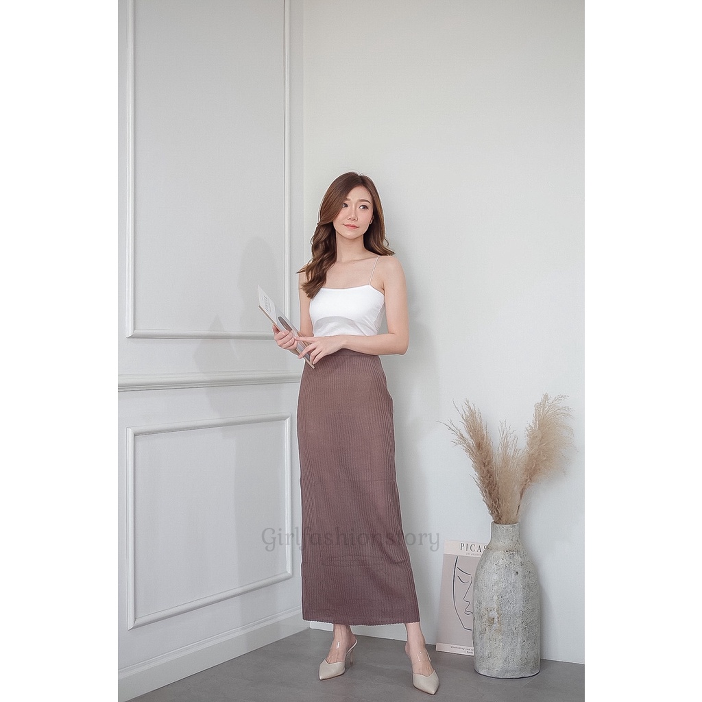 GFS RJT GRACILA SPAN KNITTED KNIT MAXI SKIRT ORIGINAL RAJUT