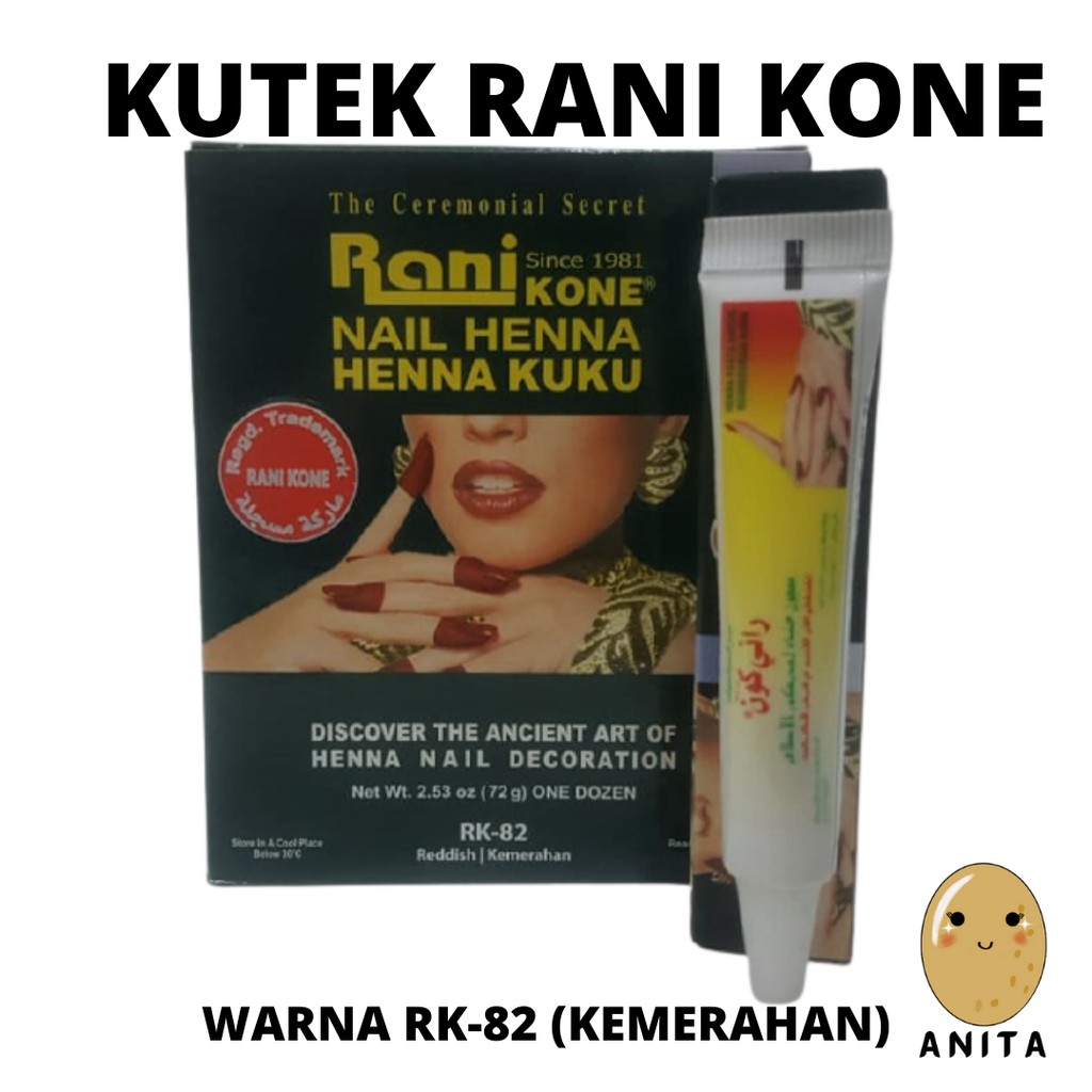 HENNA RANIKONE RK 82 NAIL DECORATION PASTE GREEN PACK 6 GRAM | KUTEK HENNA RANI KONE MERAH