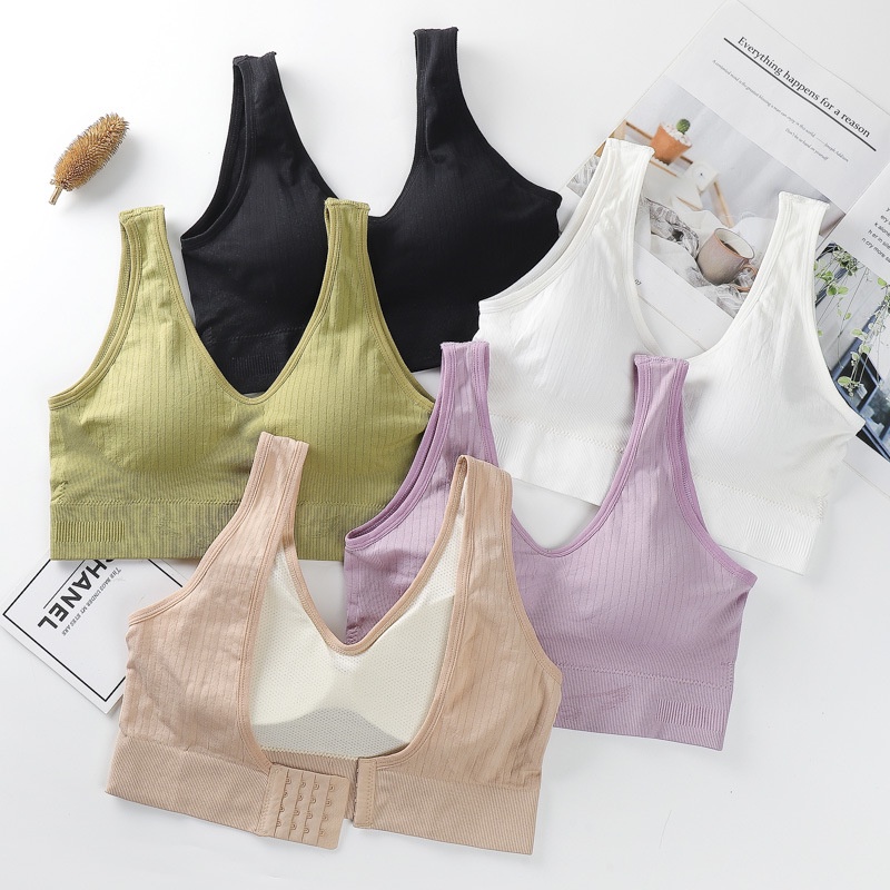 HUES.ID Tanktop Bra Cup Bh Singlet Pakaian Atasan Wanita Import Crop Model Korean 1117