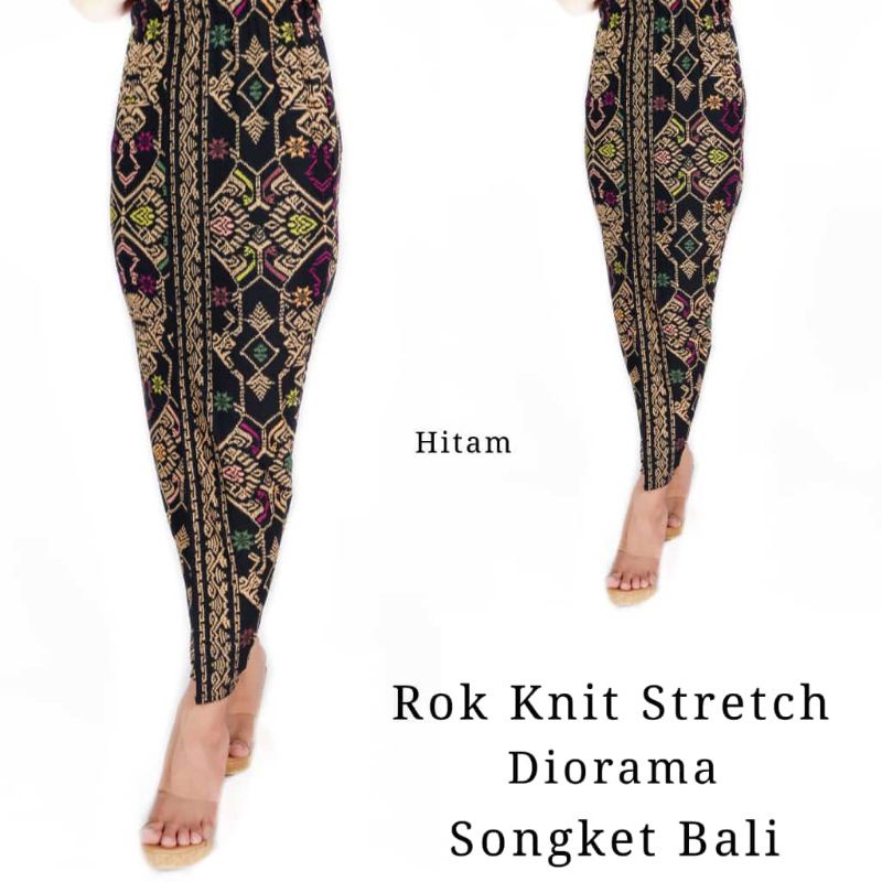 Rok Panjang Span Knit Stretch Diorama Songket Bali