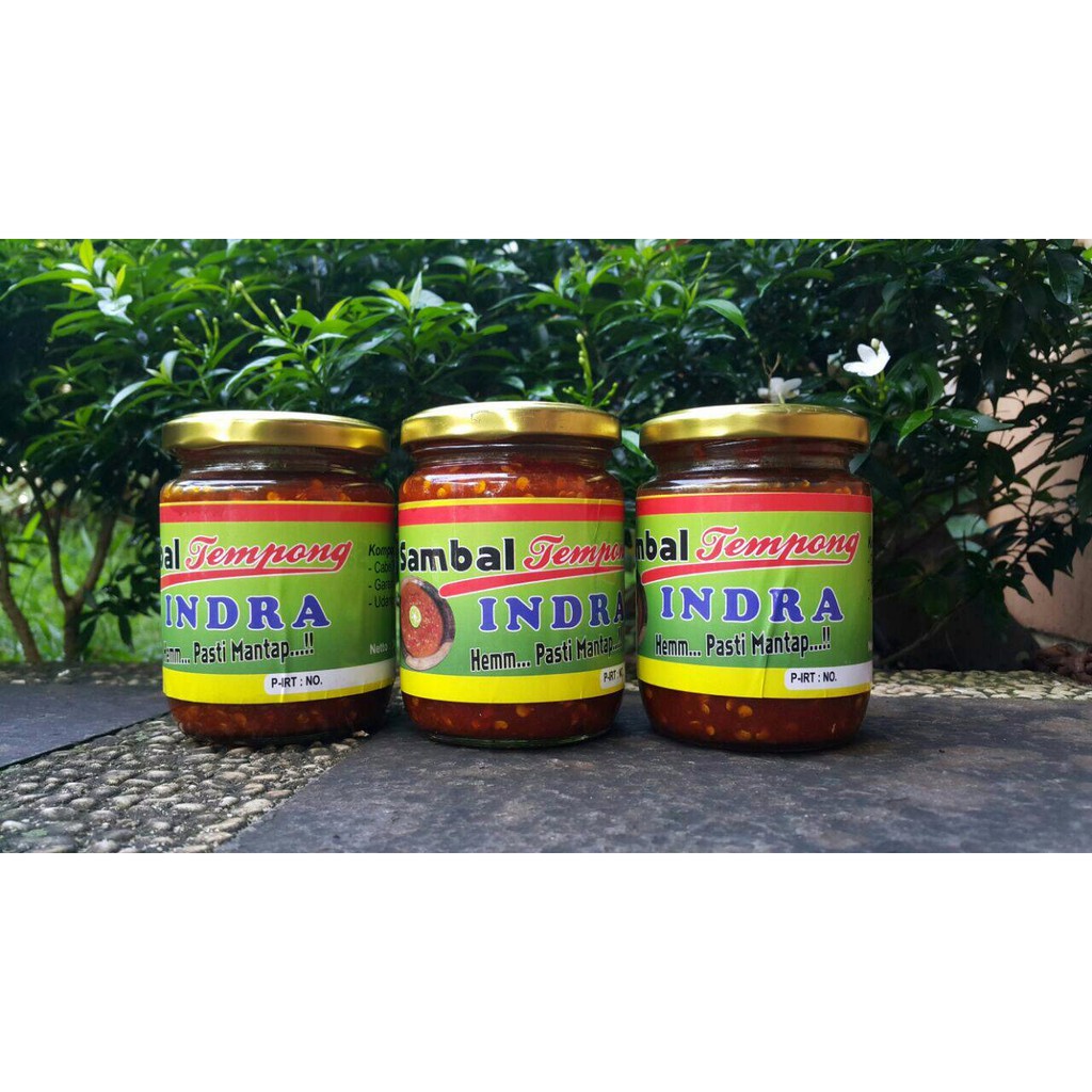 SAMBAL PEDAS TEMPONG INDRA 100% ASLI BALI 300GR