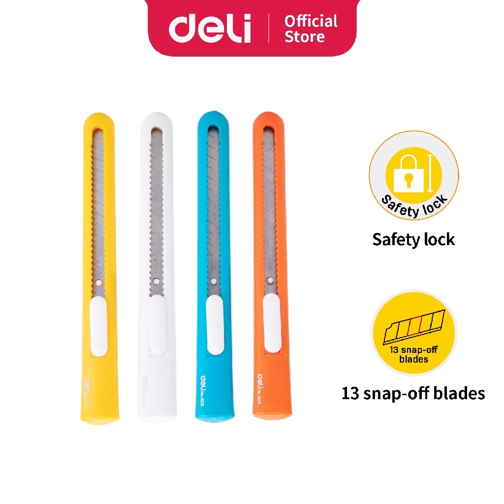 

Cutter Deli E2025 (927) / Kuter Cuter Kecil Deli Lucu Perlengkapan Sekolah Perlengkapan Kantor Stationery / Pisau Ukir