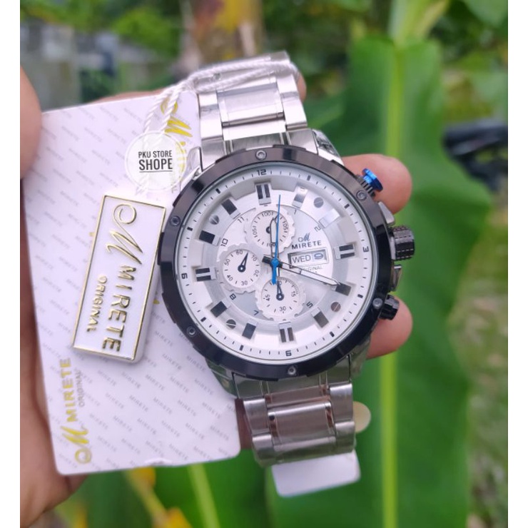 Jam Tangan Pria Mirete Origianal | Water Resistance  | Tanggal Hari Aktif Free Box