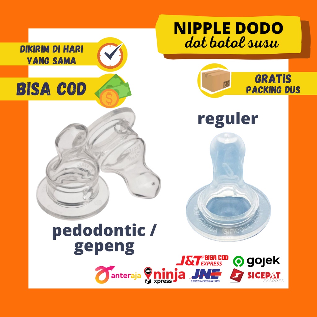 Dot Nipple Dodo Botol Susu Eko Pahe Pedodontic Gepeng Karet