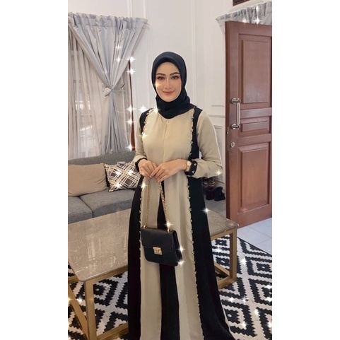 Binar dress sage green ✨ premium 4season hijab