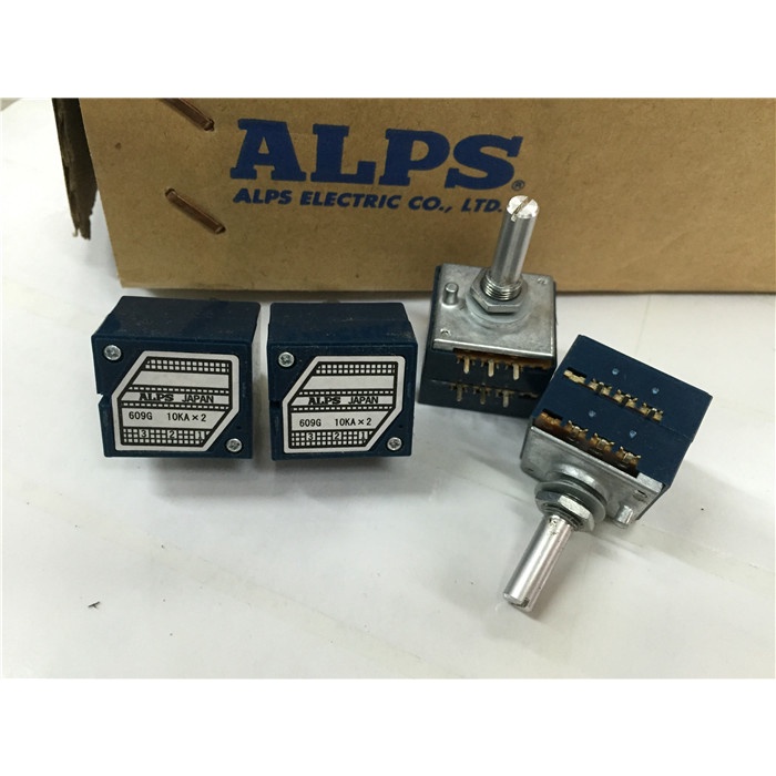 5pcs Potentiometer ALPS RK27 Tipe Dual Volume A5K A10K-25MM Gagang Bulat