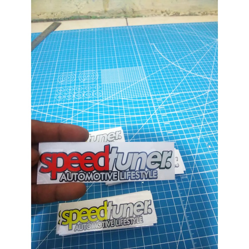 Sticker cutting speedtuner reflektif 12x3 cm (A3)