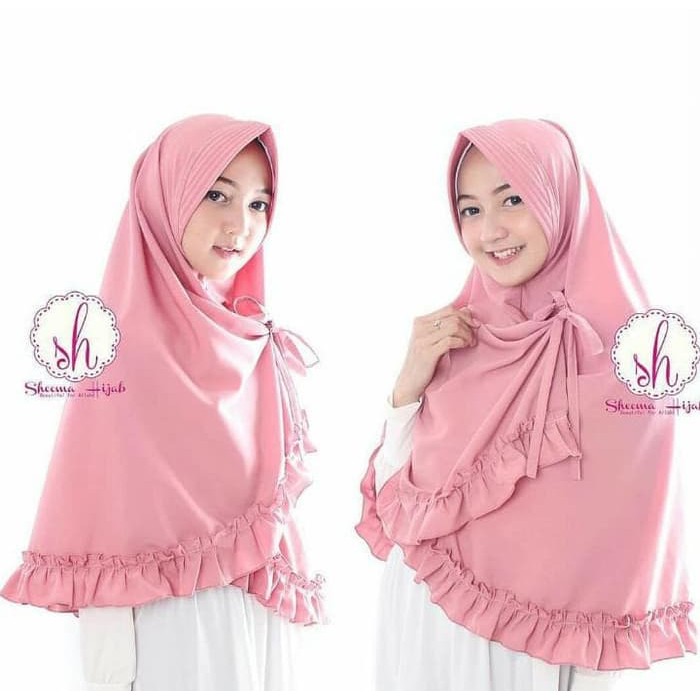 KHIMAR KIKIS REMPEL SEDANG | khimar instan | khimar syar'i rempe | Hijab Instan wolfis-1