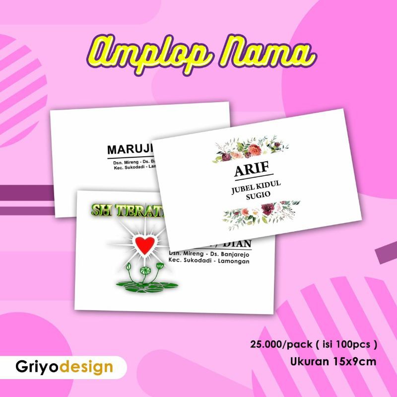 

amplop nama murah