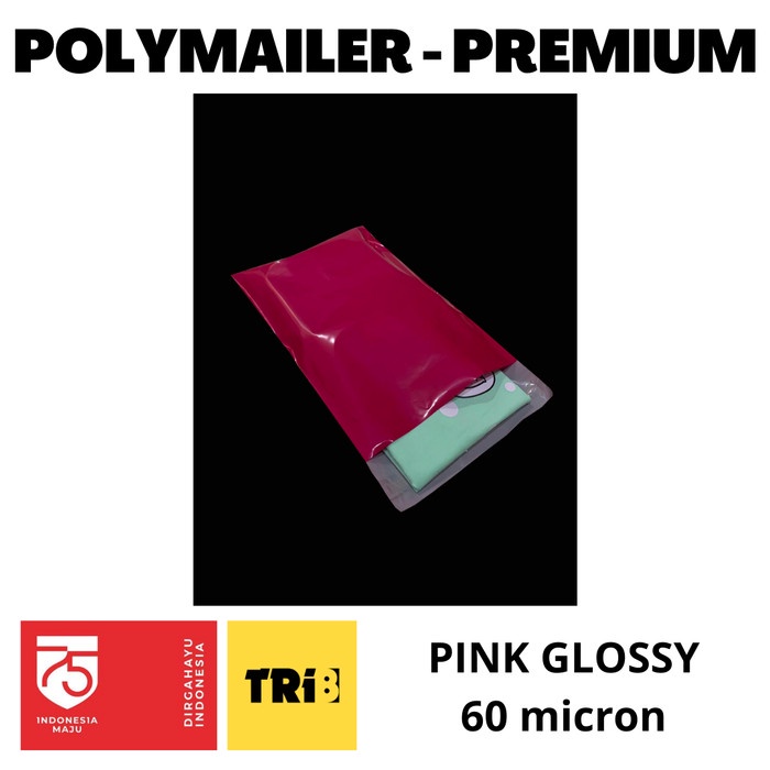 

Aman Premium - 35*45+5Cm - Pink Polymailer Amplop Plastik 60Mc 100Pcs Terbatas