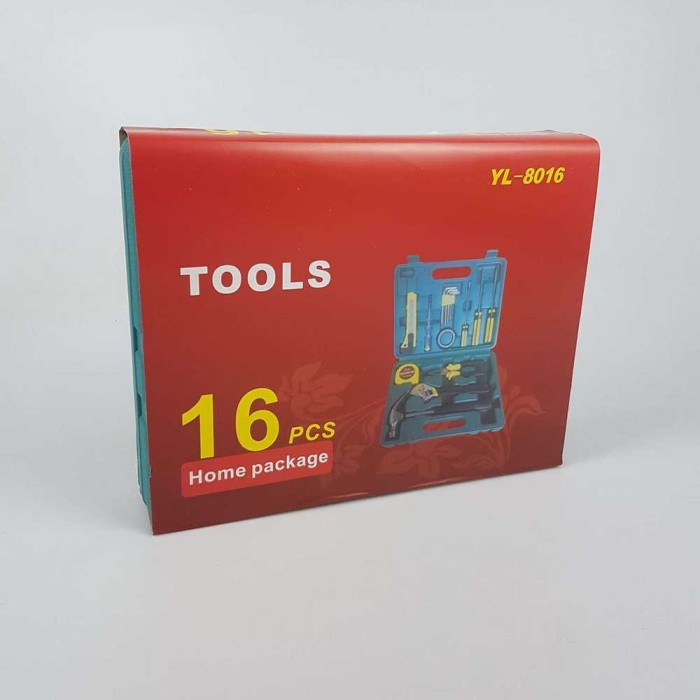 Alat Set Perkakas Palu Tang Obeng Kunci Pas Cutter - YL-8016 - Multi Warna