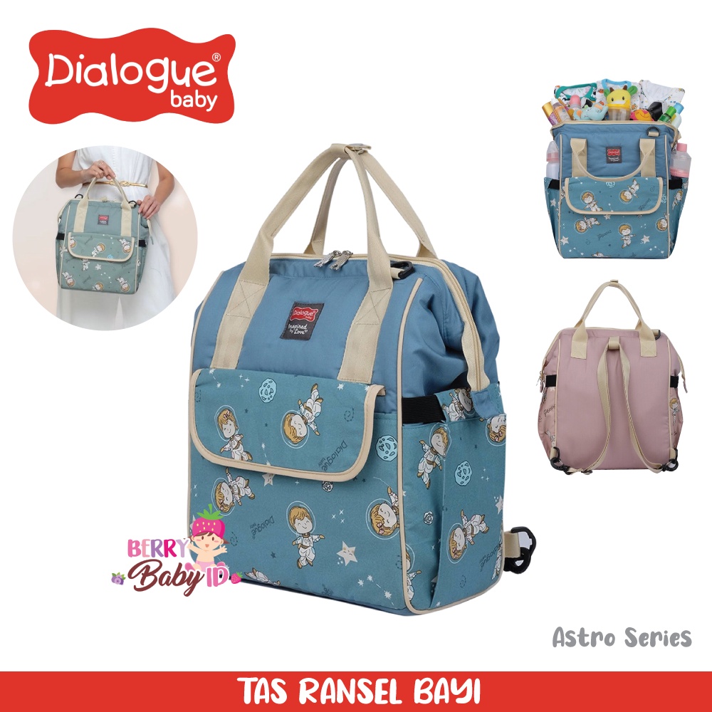 Dialogue 3-in-1 Backpack Diaper Bag Tas Perlengkapan Bayi Multifungsi Berry Mart