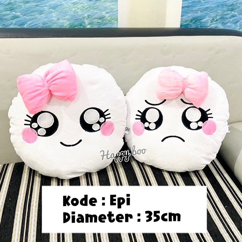 boneka kepala emoji pita senang sedih happy sad epi 35cm medium