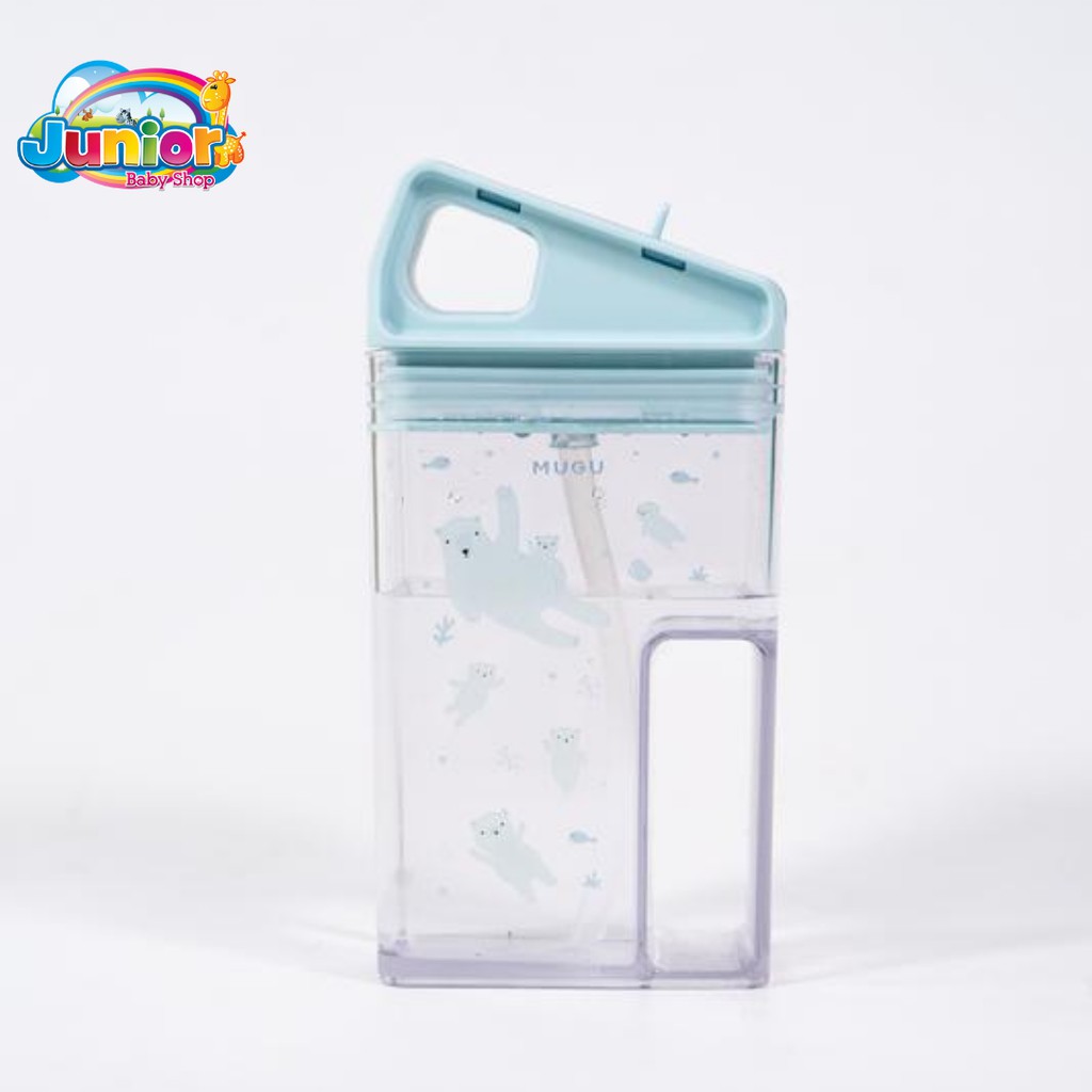 Mugu Square Straw Bottle With Handle 240ml