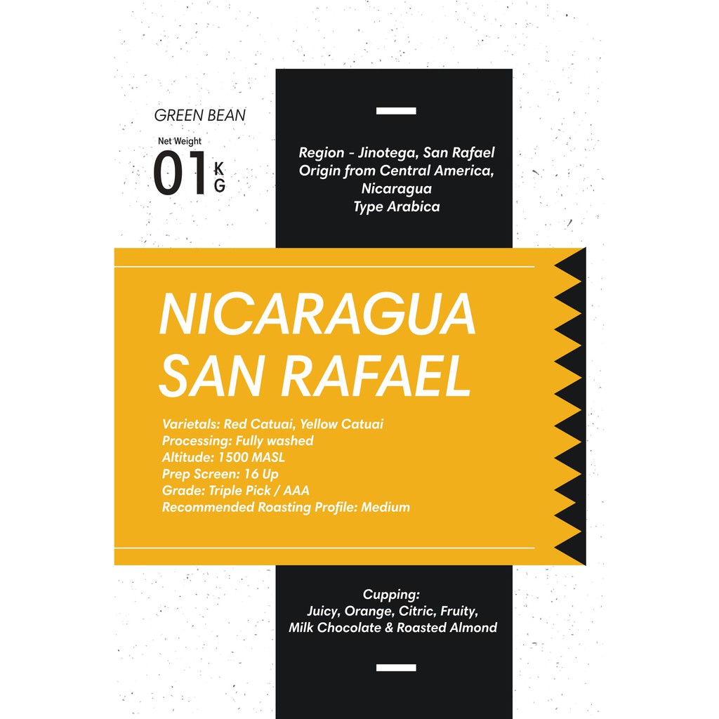 

Green Bean Arabica Nicaragua San Rafael 1Kg | Biji Kopi Mentah