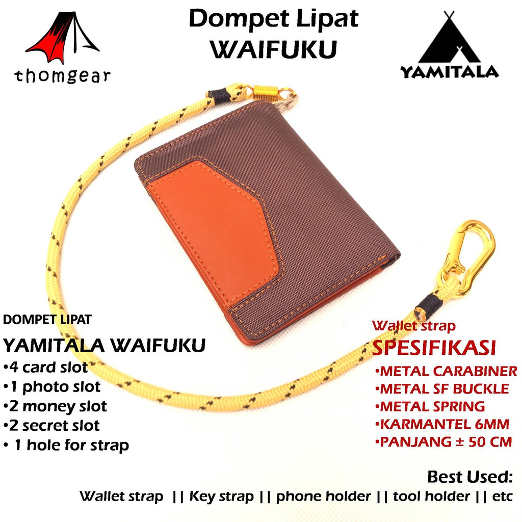 Dompet Outdoor Yamitala Waifuku Dompet Lipat Bahan Cordura Original Yamitala Thomgear