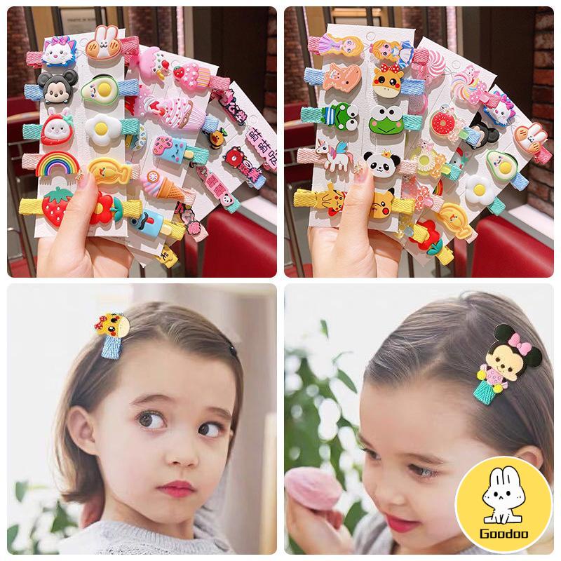 Jepitan Rambut Anak Jepit Rambut Korea Kids Unicorn Candy Fruit Korean Fashion Rainbow Ice Cream -Doo