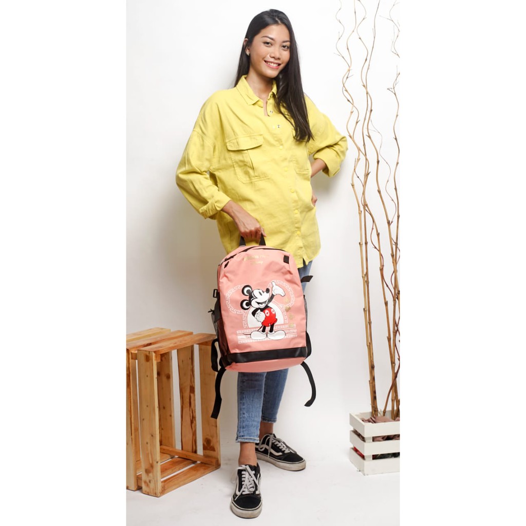 Tas Ransel Wanita Motif Kartun Tas Ransel Wanita Import Korea Murah Batam Kulit Import Terbaru  Nilon COD Azgalery T190