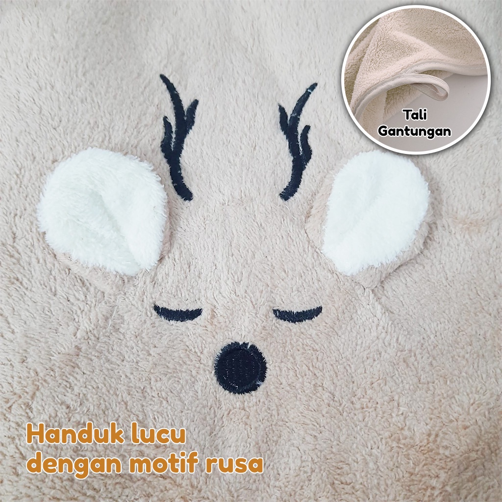 Handuk Bayi / Kado Bayi / Kado Lahiran Ukuran 70x140cm / Handuk Mandi Kuping Timbul Anak 70x 140Cm Daya Serap Tinggi Dan Lembut / Handuk Bayi Besar Microfiber Lembut Murah Berdaya Serap Tinggi Motif  (H7-A)