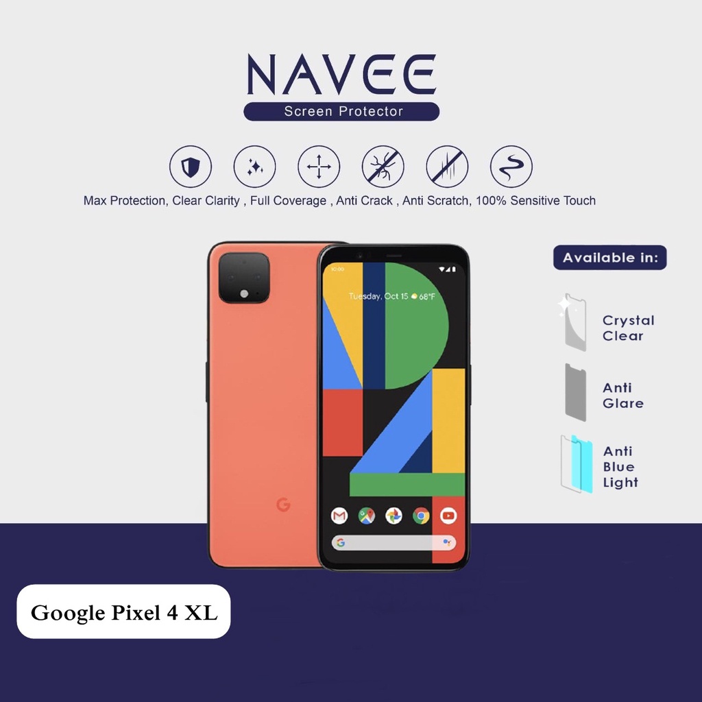 Navee Seal Google Pixel 4 / Pixel 4A 5G / Pixel  4 XL / Pixel 4A Anti Break Screen Protector