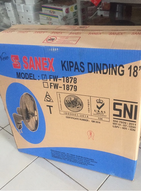 Kipas dinding sanex ukuran 18 inci